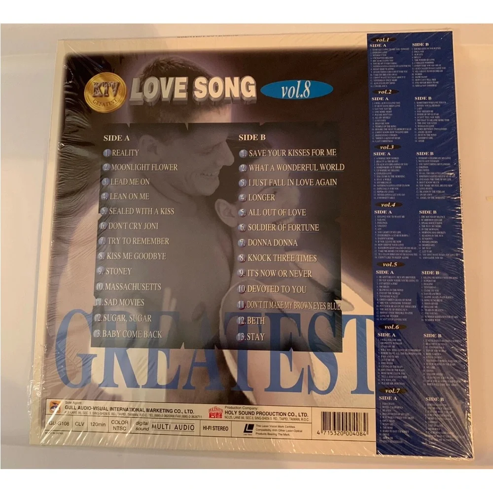 Love Song Vol 8 LaserDisc Blue and‎ White